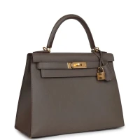Hermes Kelly Sellier 28 Etain Epsom Gold Hardware Hermes Kelly Sellier 28 Etain Epsom Gold Hardware