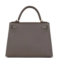 Hermes Kelly Sellier 28 Etain Epsom Gold Hardware Hermes Kelly Sellier 28 Etain Epsom Gold Hardware