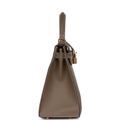 Hermes Kelly Sellier 28 Etoupe Epsom Gold Hardware Hermes Kelly Sellier 28 Etoupe Epsom Gold Hardware