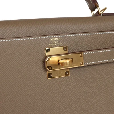 Hermes Kelly Sellier 28 Etoupe Epsom Gold Hardware Hermes Kelly Sellier 28 Etoupe Epsom Gold Hardware
