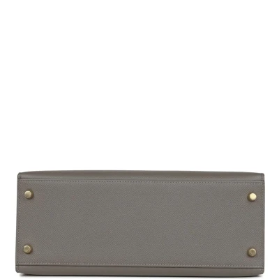 Hermes Kelly Sellier 28 Gris Meyer Epsom Gold Hardware