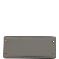 Hermes Kelly Sellier 28 Gris Meyer Epsom Gold Hardware