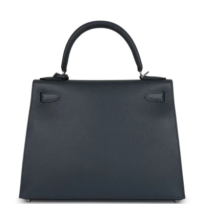 Hermes Kelly Sellier 28 Gris Misty Epsom Palladium Hardware