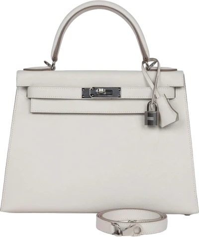Hermes Kelly Sellier 28 Gris Pale Epsom Palladium Hardware Hermes Kelly Sellier 28 Gris Pale Epsom Palladium Hardware