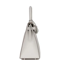 Hermes Kelly Sellier 28 Gris Pale Epsom Palladium Hardware Hermes Kelly Sellier 28 Gris Pale Epsom Palladium Hardware