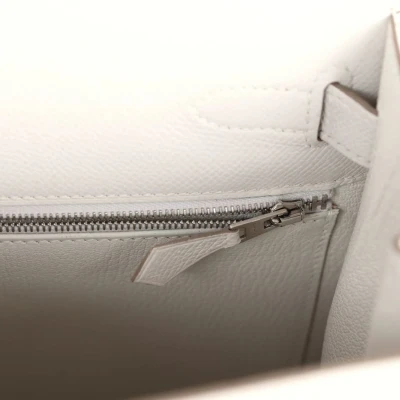 Hermes Kelly Sellier 28 Gris Pale Epsom Palladium Hardware Hermes Kelly Sellier 28 Gris Pale Epsom Palladium Hardware