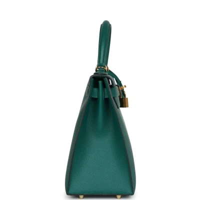 Hermes Kelly Sellier 28 Malachite Epsom Gold Hardware Hermes Kelly Sellier 28 Malachite Epsom Gold Hardware