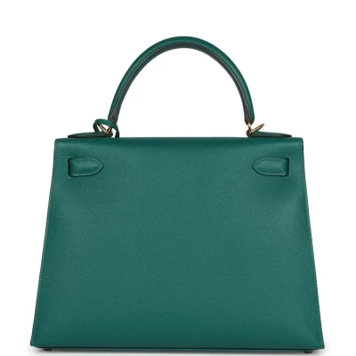 Hermes Kelly Sellier 28 Malachite Epsom Gold Hardware Hermes Kelly Sellier 28 Malachite Epsom Gold Hardware