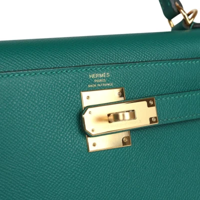 Hermes Kelly Sellier 28 Malachite Epsom Gold Hardware Hermes Kelly Sellier 28 Malachite Epsom Gold Hardware