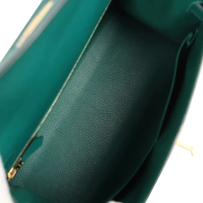 Hermes Kelly Sellier 28 Malachite Epsom Gold Hardware Hermes Kelly Sellier 28 Malachite Epsom Gold Hardware