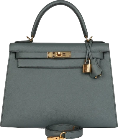 Hermes Kelly Sellier 28 Vert Amande Epsom Gold Hardware Hermes Kelly Sellier 28 Vert Amande Epsom Gold Hardware