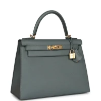 Hermes Kelly Sellier 28 Vert Amande Epsom Gold Hardware Hermes Kelly Sellier 28 Vert Amande Epsom Gold Hardware
