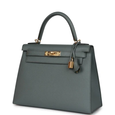 Hermes Kelly Sellier 28 Vert Amande Epsom Gold Hardware Hermes Kelly Sellier 28 Vert Amande Epsom Gold Hardware