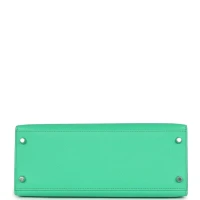 Hermes Kelly Sellier 28 Vert Comics Epsom Palladium Hardware Hermes Kelly Sellier 28 Vert Comics Epsom Palladium Hardware