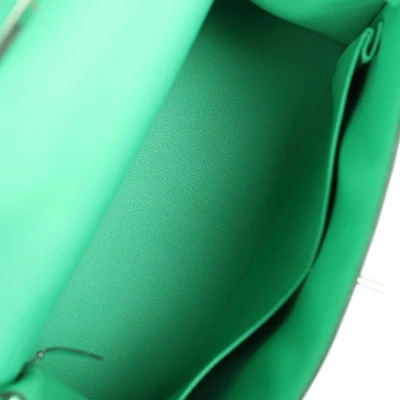 Hermes Kelly Sellier 28 Vert Comics Epsom Palladium Hardware Hermes Kelly Sellier 28 Vert Comics Epsom Palladium Hardware