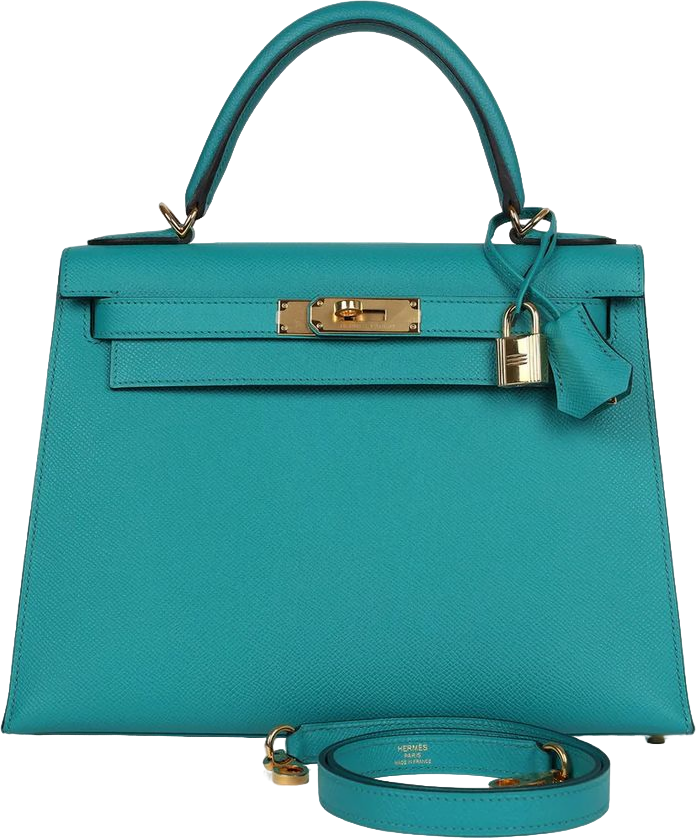 Hermes Kelly Sellier 28 Vert Verone Epsom Gold Hardware