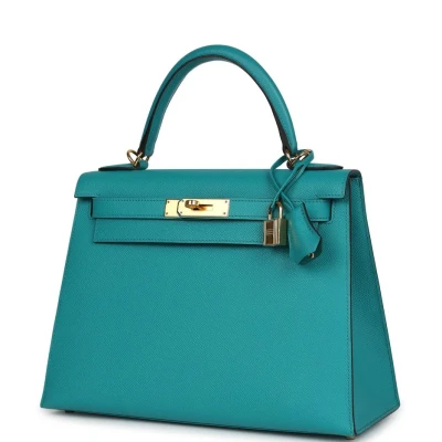 Hermes Kelly Sellier 28 Vert Verone Epsom Gold Hardware Hermes Kelly Sellier 28 Vert Verone Epsom Gold Hardware