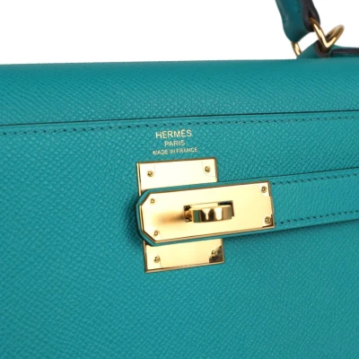 Hermes Kelly Sellier 28 Vert Verone Epsom Gold Hardware Hermes Kelly Sellier 28 Vert Verone Epsom Gold Hardware