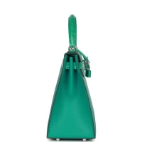 Hermes Kelly Sellier 28 Vert Verone Madame and Shiny Niloticus Crocodile Touch Palladium Hardware Hermes Kelly Sellier 28 Vert Verone Madame and Shiny Niloticus Crocodile Touch Palladium Hardware