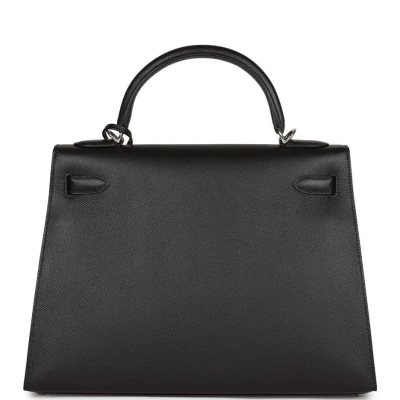 Hermes Kelly Sellier 32 Black Epsom Palladium Hardware Hermes Kelly Sellier 32 Black Epsom Palladium Hardware