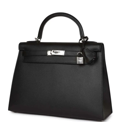 Hermes Kelly Sellier 32 Black Epsom Palladium Hardware Hermes Kelly Sellier 32 Black Epsom Palladium Hardware