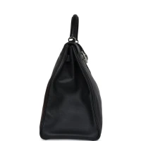 Hermes Kelly Voyage 50 Black Evercolor Palladium Hardware Hermes Kelly Voyage 50 Black Evercolor Palladium Hardware