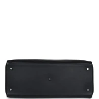 Hermes Kelly Voyage 50 Black Evercolor Palladium Hardware Hermes Kelly Voyage 50 Black Evercolor Palladium Hardware