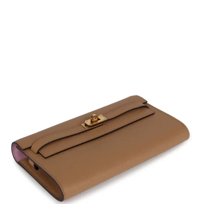 Hermes Kelly Wallet To Go Chai Verso Epsom Gold Hardware Hermes Kelly Wallet To Go Chai Verso Epsom Gold Hardware