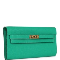 Hermes Kelly Wallet To Go Menthe Chevre Gold Hardware Hermes Kelly Wallet To Go Menthe Chevre Gold Hardware