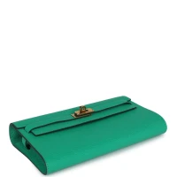 Hermes Kelly Wallet To Go Menthe Chevre Gold Hardware Hermes Kelly Wallet To Go Menthe Chevre Gold Hardware