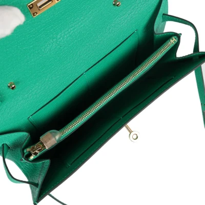 Hermes Kelly Wallet To Go Menthe Chevre Gold Hardware Hermes Kelly Wallet To Go Menthe Chevre Gold Hardware