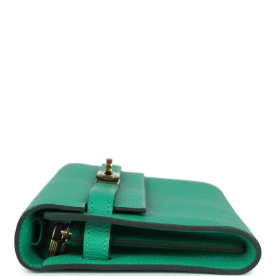 Hermes Kelly Wallet To Go Menthe Chevre Gold Hardware