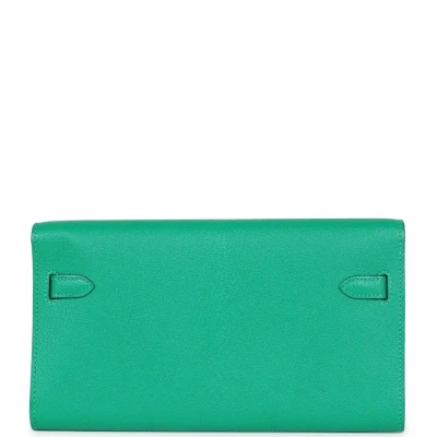 Hermes Kelly Wallet To Go Menthe Chevre Gold Hardware