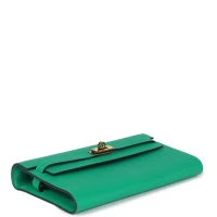 Hermes Kelly Wallet To Go Menthe Chevre Gold Hardware