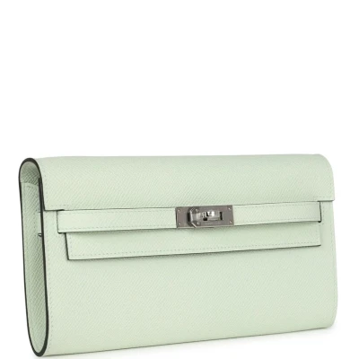 Hermes Kelly Wallet To Go Vert Fizz Epsom Palladium Hardware Hermes Kelly Wallet To Go Vert Fizz Epsom Palladium Hardware