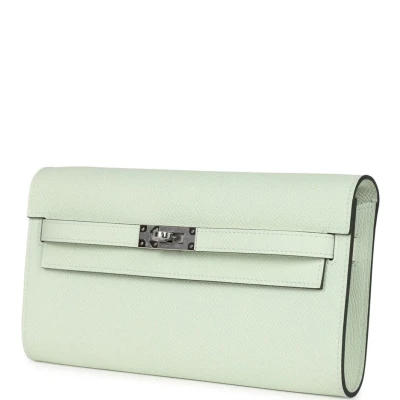 Hermes Kelly Wallet To Go Vert Fizz Epsom Palladium Hardware Hermes Kelly Wallet To Go Vert Fizz Epsom Palladium Hardware