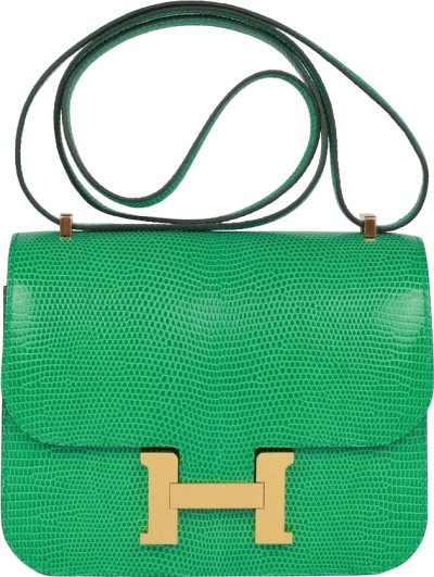 Hermes Mini Constance 18 Menthe Lizard Salvator Gold Hardware Hermes Mini Constance 18 Menthe Lizard Salvator Gold Hardware