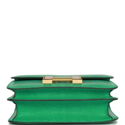 Hermes Mini Constance 18 Menthe Lizard Salvator Gold Hardware Hermes Mini Constance 18 Menthe Lizard Salvator Gold Hardware