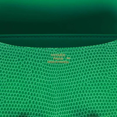 Hermes Mini Constance 18 Menthe Lizard Salvator Gold Hardware Hermes Mini Constance 18 Menthe Lizard Salvator Gold Hardware