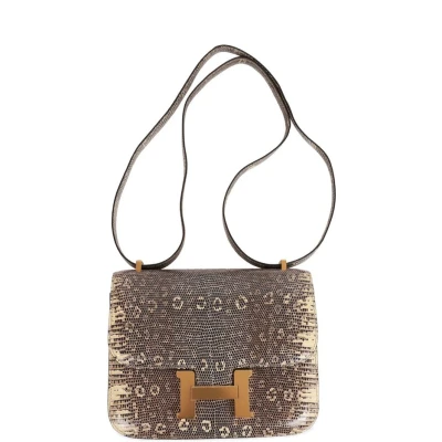 Hermes Mini Constance 18 Ombre Lizard Varanus Salvator Gold Hardware Hermes Mini Constance 18 Ombre Lizard Varanus Salvator Gold Hardware