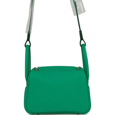 Hermes Mini Lindy Menthe Clemence Palladium Hardware Hermes Mini Lindy Menthe Clemence Palladium Hardware