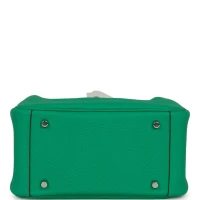 Hermes Mini Lindy Menthe Clemence Palladium Hardware Hermes Mini Lindy Menthe Clemence Palladium Hardware