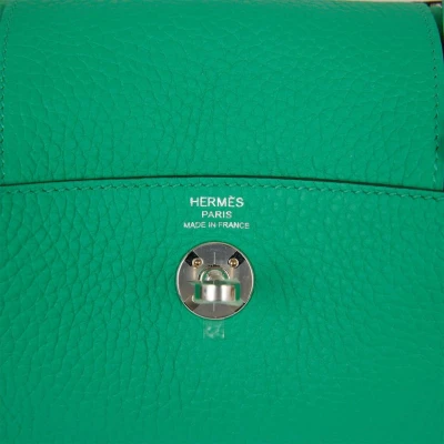 Hermes Mini Lindy Menthe Clemence Palladium Hardware Hermes Mini Lindy Menthe Clemence Palladium Hardware