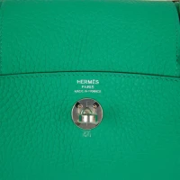 Hermes Mini Lindy Menthe Clemence Palladium Hardware Hermes Mini Lindy Menthe Clemence Palladium Hardware