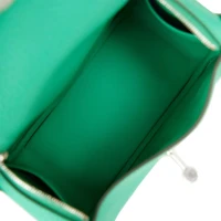Hermes Mini Lindy Menthe Clemence Palladium Hardware Hermes Mini Lindy Menthe Clemence Palladium Hardware