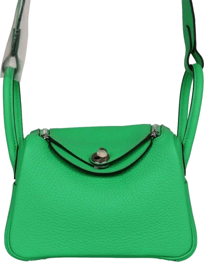 Hermes Mini Lindy Vert Comics Clemence Palladium Hardware Hermes Mini Lindy Vert Comics Clemence Palladium Hardware