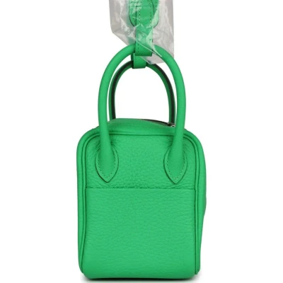 Hermes Mini Lindy Vert Comics Clemence Palladium Hardware Hermes Mini Lindy Vert Comics Clemence Palladium Hardware