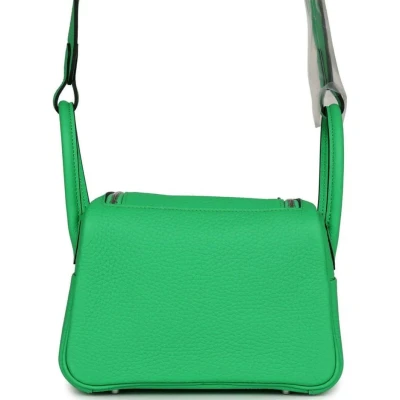 Hermes Mini Lindy Vert Comics Clemence Palladium Hardware Hermes Mini Lindy Vert Comics Clemence Palladium Hardware