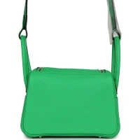 Hermes Mini Lindy Vert Comics Clemence Palladium Hardware Hermes Mini Lindy Vert Comics Clemence Palladium Hardware