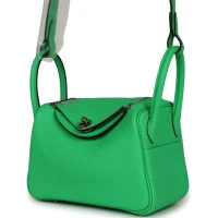Hermes Mini Lindy Vert Comics Clemence Palladium Hardware Hermes Mini Lindy Vert Comics Clemence Palladium Hardware
